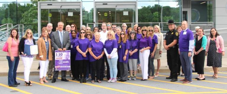 County takes a stand against senior abuse, neglect Participants in Orange County’s recognition of World Elder Abuse Day on June 15, 2023 at the Government Center in Goshen.