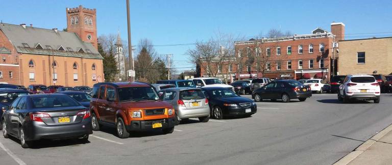 Photo by Terry Gavan The upper CVS parking lot, pictured here, is located closest to Main Street and has 78 spots and a three-hour limit. The lower CVS parrking lot, located near Spring Street, has 38 spots and a 12-hour limit.