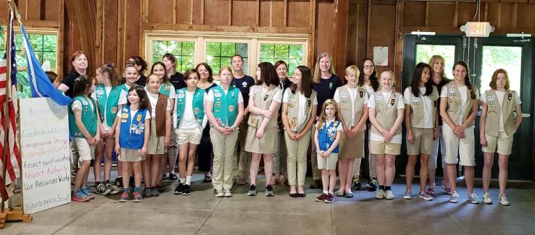 Girl Scouts of Warwick celebrate their 2018-19 achievements WARWICK. More than a dozen young women recognized for their efforts. Provided photo Girl Scouts of Warwick and troop leaders at Camp Wendy in Wallkill.
