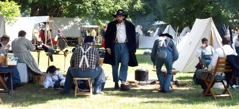 War games Photo courtesy of John Doyle On Saturday and Sunday, Aug. 31 and Sept. 1, guests of Museum Village will be able to visit the historic camps of Civil War Soldiers and ask questions about their lifestyle, weapons and the food they ate. This photograph was taken during last year's re-enactment.