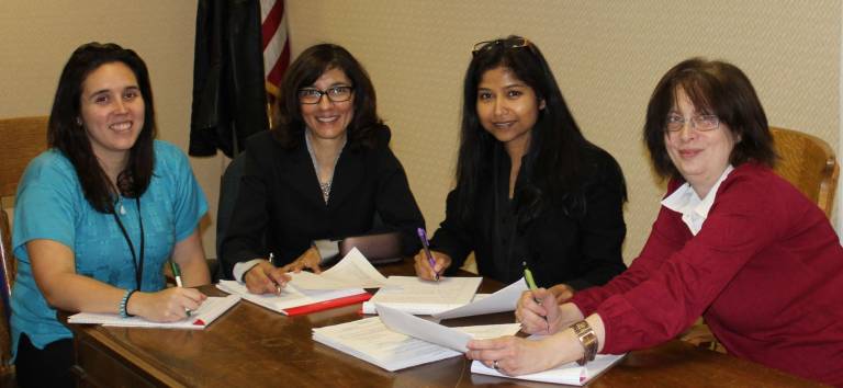 County grants right to photocopy financial disclosure forms Straus News looks at disclosure forms at the current county board of ethics office at 15 Matthews St. in Goshen. From left: Alexis Tarazzi, features editor; Pamela Chergotis, managing editor of The Chronicle; Hema Easely, investigative reporter; and Susan Wynn, account executive.