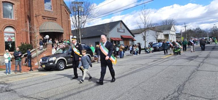 Greenwood Lake’s Gaelic Cultural Society marches in Warwick’s St. Patrick’s Day Parade.