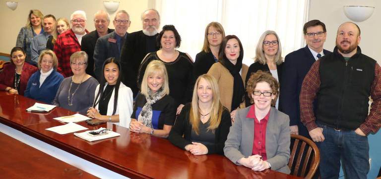 Warwick Valley Chamber of Commerce holds first meeting of 2019 with new Board of Directors Photo by Roger Gavan On Jan. 4, the new Board of Directors of the Warwick Valley Chamber of Commerce assembled for its first meeting of the new term. Front from left, Anita Volpe, Christine Little, Susan Lynch, Ia Faraoni, Janine Dethmers, Christine Moley and Elizabeth Cassidy. Rear from left are: Christy Tuper, John Rader, Katie Jonkoski, Thomas Roberts, Eddie Cullari, Michael Johndrow, John Redman, Corrine Iurato, Natalia Fisher, AnnMarie Graziadio, Kimberly Starks, Michael Hodge and Jason Grizzanti. Not available for the photograph were Garrett Durland, Evan Kovach, David Leach, Ryan Hansen, Mary McClurg, James Mezzetti and Valerie Zammitti