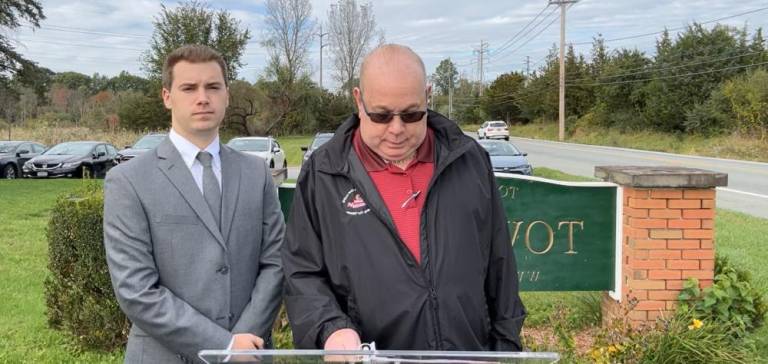 Chester Councilmen Brandon Holdridge and Robert Courtenay.