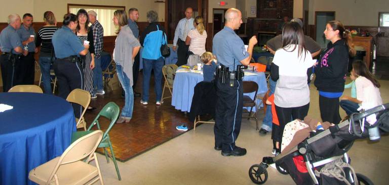 Fourth Coffee with a Cop event held at Wickham Woodland Manor Photo by Roger Gavan On Thursday, Sept. 29, representatives from the Warwick Police Department met with the administrators of the "Warwick, NY Parents Group" and "You Know You're From Warwick, NY When..." and about 30 local citizens at Wickham Woodland Manor.