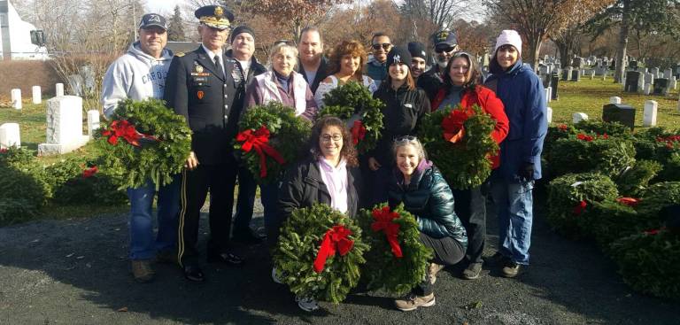 O&R donates $5,000, helps place wreaths on all West Point graves Provided photo Pictured here at the ceremony are O&R employees, friends and family, and West Point command, from left: O&R Director – Regional and Community Affairs Neil Winter, Superintendent of West Point U. S. Army Lt. General Robert L. Caslen Jr., Robert Culhane, O&R’s Mary Beth Sicina, Marty Beck, O&R’s Darlene Beck, Isaiah Crumpton, Allison Culhane, John DeMatteis, Mike Muscat and O&R’s Tracy Lombardo, Lesley DeVore, Lisa Culhane and Rebecca Gold.