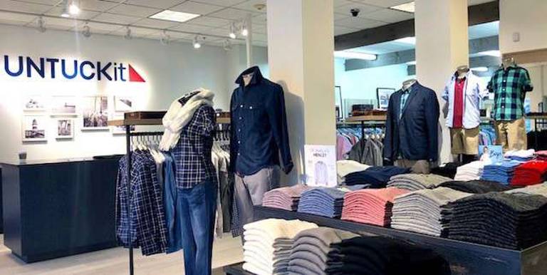 Fashion retailer UNTUCKit 0pens at Woodbury Common Premium Outlets Provided photo UNTUCKit, the apparel brand best known for its men’s shirts that are specifically designed to be worn untucked, has opened a store in the Niagara District at Woodbury Common Premium Outlets.