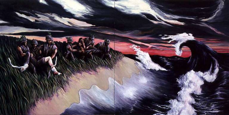 'War in the Arts' explored in extensive new exhibit "Black Sea Lullaby," oil painting by Mia Wolff