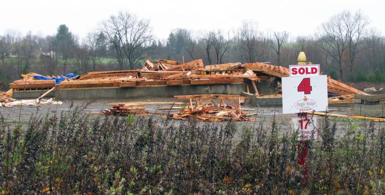 Recovering from Hurricane Sandy This home under construction in Apple Ridge Estates was destroyed.