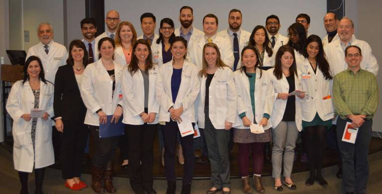 Dr. Alex Joanow inducted into Touro College of Medicine’s Humanism Honor Society Provided photo Two physicians and 21 members of the Class of 2018 at Touro College of Osteopathic Medicine in Middletown were recently inducted into the Gold Humanism Honor Society at the school. Shown are Inductees Dr. Tamie Proscia-Lieto (first row, left) and Dr. Alex M. Joanow (third row, right) with Dr. Kenneth J. Steier, dean (second row, right); Dr. Stephen C. Jones, assistant dean (first row, right); and Dr. Jerry Cammarata, dean of student affairs (second row, left).