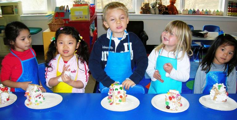 Making gingerbread houses Making gingerbread houses