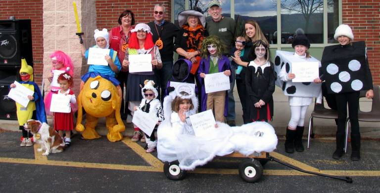 Second annual Trunk or Treat held at Warwick Valley High School The contest winners pose with contest judges New York State Assemblywoman Annie Rabbitt and Mayor Michael Newhard, event organizer Claire Gabelman and contest judge Supervisor Michael Sweeton.