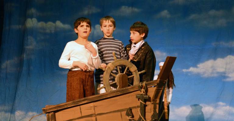 Little Mermaid, Jr.' takes the stage this weekend at WVHS Theatre Photos by Tracy Fishler Shown are Prince Eric, the Pilot and Grimsby.