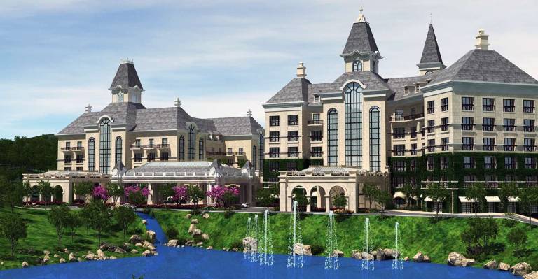 Where will the roulette wheel stop? Photo provided A rendering of the Sterling Forest resort in the Town of Tuxedo proposed by the Malaysia-based Genting Group