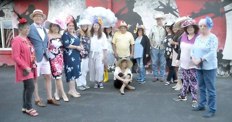 Ladies wore their homemade hats and a couple of the men did as well for the hat contest on Saturday, May 1, at the Greenwood Lake American Legion Arthur Finnegan Post 1443’s annual Kentucky Derby Day. Photo by Ed Bailey.