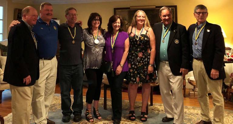 Dr. Ed Wiley heads Warwick Rotarians Photo by Fran Sinclair Warwick Valley Rotary Club leaders for 2018-2019 include, left to right: President Edwin Wiley, Vice President Ed Lynch, Board Member Neil Sinclair, Corresponding Secretary Patti Lurye-Dempster, President Elect Tina Buck, Recording Secretary Laura Barca, Board Member Stan Martin and Past President Dave Eaton. Not pictured are Leo R. Kaytes, John Mickowski, Ryan O’Leary and Mary McClurg.