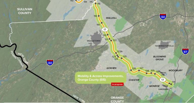 Route 17 corridor. Image courtesy of NYS DOT.