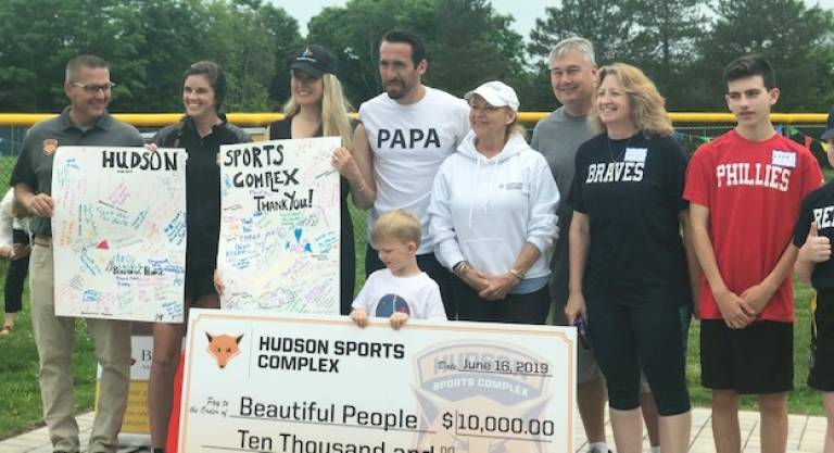 Warwick Hudson Sports Complex donates $10,000 to Beautiful People Adaptive Sports Provided photo The Hudson Sports Complex recently donated $10,000 to Beautiful People Adaptive Sports as part of its grand opening. Pictured from left to right, in the top row, are: Todd Crown, Larissa Broadman, Raluca Fuchs, Christian Fuchs, Jan Brunkhorst, Danny Walsh, Holly Borzacchiello and Luke Micallef. And in front; Anthony Fuchs..