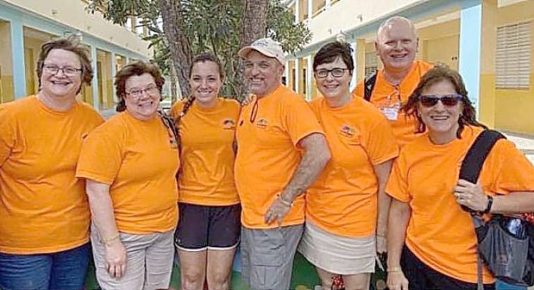Seven parishioners from St. Stephen the First Martyr Church in Warwick traveled to the Dominican Republic recently for a medical mission trip through Island Impact Ministries. Participants included, from left, Lydia VanDuynhoven; Katie Bisaro; Shanna Wood, PA; John Juliano, MD; Mary Juliano; Casey VanDuynhoven; and Janet Grahn.