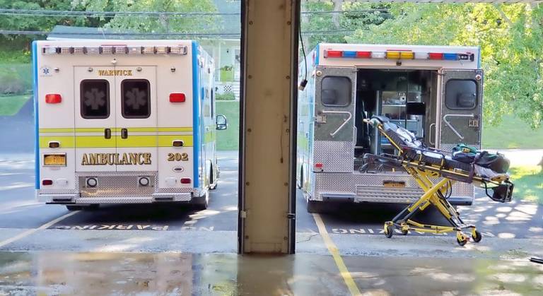 Warwick. Warwick Community Ambulance August call report The Warwick Community Ambulance is ready to roll. Photo provided by Sean Smeltzer.