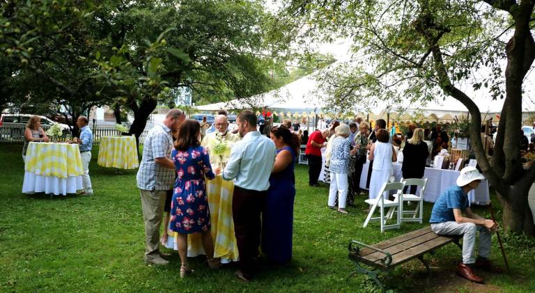 Celebrating Warwick's history The music, the appetizers, the craft beer and cider, dinner by Grappa Ristorante and homemade desserts along with picture perfect weather worked together to make the 47th annual Historical Society Party in Lewis Park, a big success.