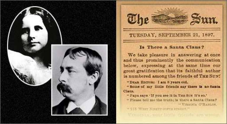 Yes, Virginia Eight-year-old Virginia OíHanlon wrote a letter to the editor of New Yorkís Sun, and the quick response was printed as an unsigned editorial Sept. 21, 1897. The work of veteran newsman Francis Pharcellus Church has since become historyís most reprinted newspaper editorial.