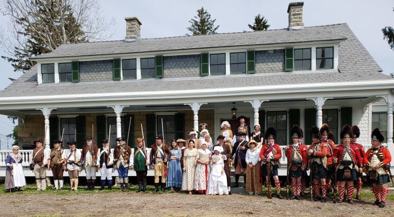 Revolutionary thanks Provided photo Reenactors on the porch of the Gen. John Hathorn House in Warwick during Founders’ Day.