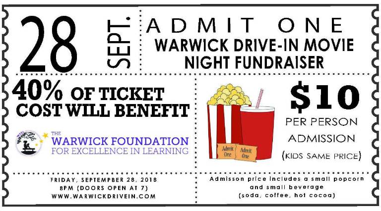 Education foundation hosts fund raiser at Warwick Drive-In Education foundation hosts fund raiser at Warwick Drive-In