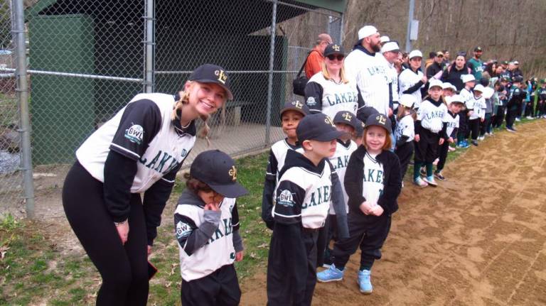 Happy faces during the GWL Little League opening day ceremony.