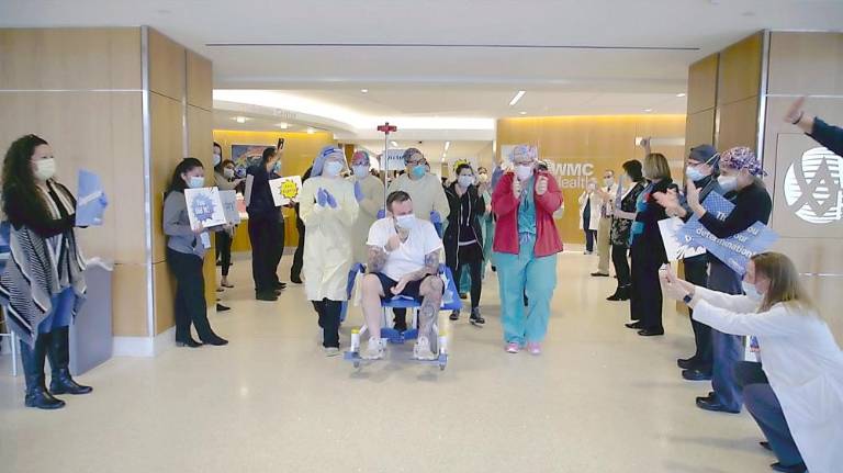 Bon Secours Community Hospital posted this photo with the following Facebook message on May 8: As the heart and soul of our network, we celebrate our with honor and pride. Together, they make our community stronger and safer. Let's all stand together to support them today!