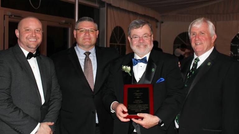 Pictured from left to right at the Hospice Gala last Saturday evening are Tyler Murtie, Colin Campbell, Dan Grady and Tom Sullivan. Provided photo.