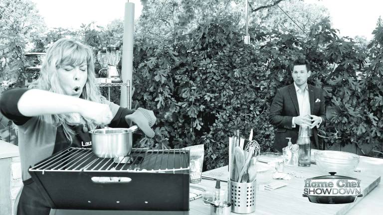 Warwick local to bake off on TV Photo, Live Well Network Vreeland tackles the grill to create a winning dessert while host Chef Ryan Scott watches.