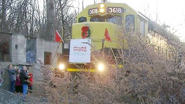 Operation Toy Train will soon be pulling into a station near you Operation Toy Train pulls into Vernon, N.J., in December 2019 (Photo by Janet Redyke)