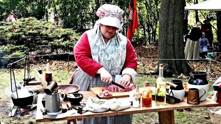 “An Army Marches on its stomach!” demonstrated by Cindy Wolf’s Revolutionary War camp kitchen.