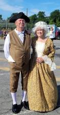 George and Martha Washington will be on site at the 3rd Annual GW Day 5K on Sat., July 22 at Veterans' Memorial Park in Warwick. Photo provided by the Warwick Historical Society.