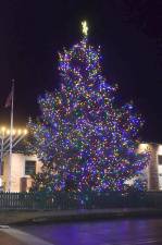 This is the Christmas tree outside of the Greenwood Lake Ambulance building on Windemere Avenue. Photos by Ed Bailey.