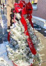 The Village of Warwick has added ten potted blue spruce trees to its Holiday Décor. The trees are decorated with white lights and topped with a deep burgundy bow. After the season is over the trees will be planted at various village sites and parks. This activity is part of the village’s commitment to urban forestry and its Tree City Designation. The Village of Warwick has been a Tree City for 36 years. Photo provided by the Village of Warwick.