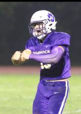 Warwick’s Johnny Accardo, #33, earned All-Section football honors as a defensive back for the Wildcats.