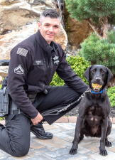 Orange County Sheriff Deputy Matt King with K-9 Nova.