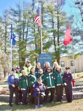 Hugs for Courage invited Warwick female veterans and first responders to pose for a photo in celebration of International Women’s Day on March 8. Beginning in the back row, from left, are: Warwick Fire Police (WFP) 1st Lt. and Exterior Firefighter Robin Kittner; WFP and Exterior Firefighter Peggy Gavan; EMT Historian Jennifer Frischknecht; EMT Tammy Schuler; and EMT Driver Financial Sectretary and Trustee Deb Gorish; and in front, from left are: Warwick Police Officer Katie Oresto; EMT Lona Olejniczak; EMT Sandy Mehling; EMT and Compliance Officer Joie Ogrodnick; EMT and Driver Eileen Delamota; Duty 1 Crew Support Breda Roche; and WFP and Exterior Firefighter Mary Augustyni; and seated: Warwick VFW Post #4662 Trustee Rosemary Decker.