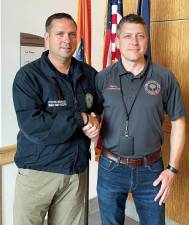 Orange County Executive Steven M. Neuhaus (left) and new Parks Commissioner Travis Ewald. Provided photo.