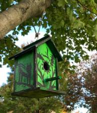 Holiday-themed birdhouses spotted in Pine Island Park