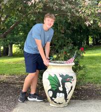 Cornwall High School student Braden Work was selected to transform Italian-designed Elica range hood into one-of-a-kind showroom artwork