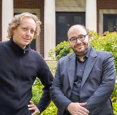 Cellist Wolfram Koessel (left) and pianist Vadim Serebryany