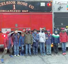 Cub Scout Pack 177 recently visited with the Warwick Fire Prevention Team to learn fire safety. WFD provided photo.