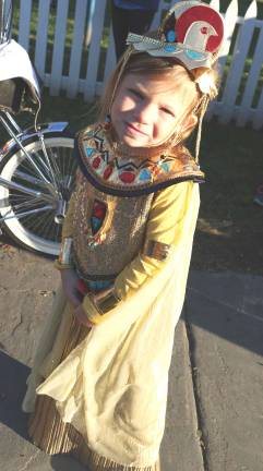 Eliana Herrman, 4, was a Golden Goddess.
