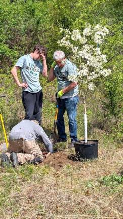 Chris Ahart and Bob Ahart at work at last year’s “I Love My Parks Day.”