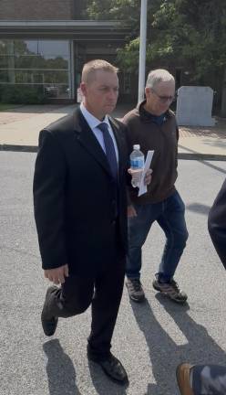 Town of Chester Highway Superintendent John Reilly leaves county court Monday, June 2.