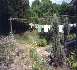 Clothes lines use ultra-cheap wind and solar power to dry clothes and keep money in your pocket.