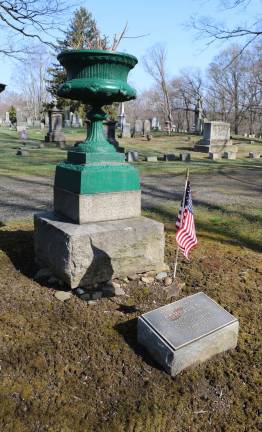 This memorial in Warwick Cemetery is dedicated to the Civil War 124th New York Regiment, Company D, known as &quot;The Warwick Boys.&quot;